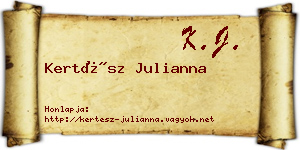 Kertész Julianna névjegykártya